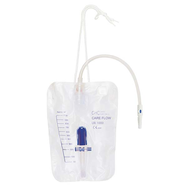 Beinbeutel GHC Care Flow Tag und Nacht steril, 1000 ml - 30cm, 60cm oder 90 cm Schlauchlänge